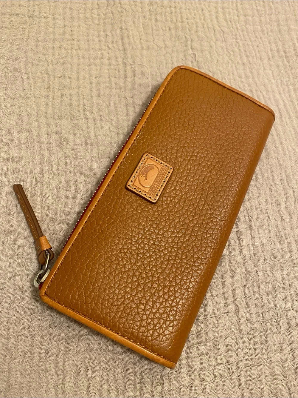 Dooney & Bourke Tan Pebbled Leather Wallet